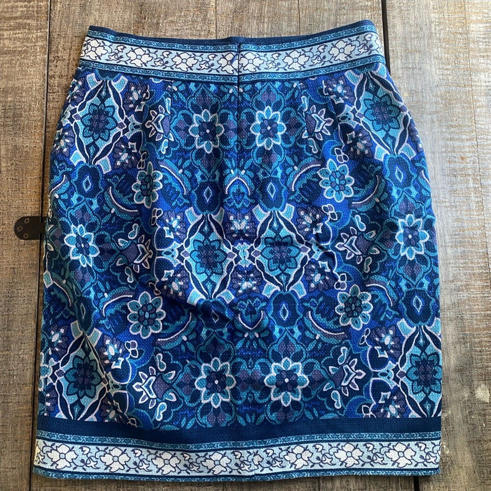 Blue Floral Midi Skirt - Picture 3 of 4